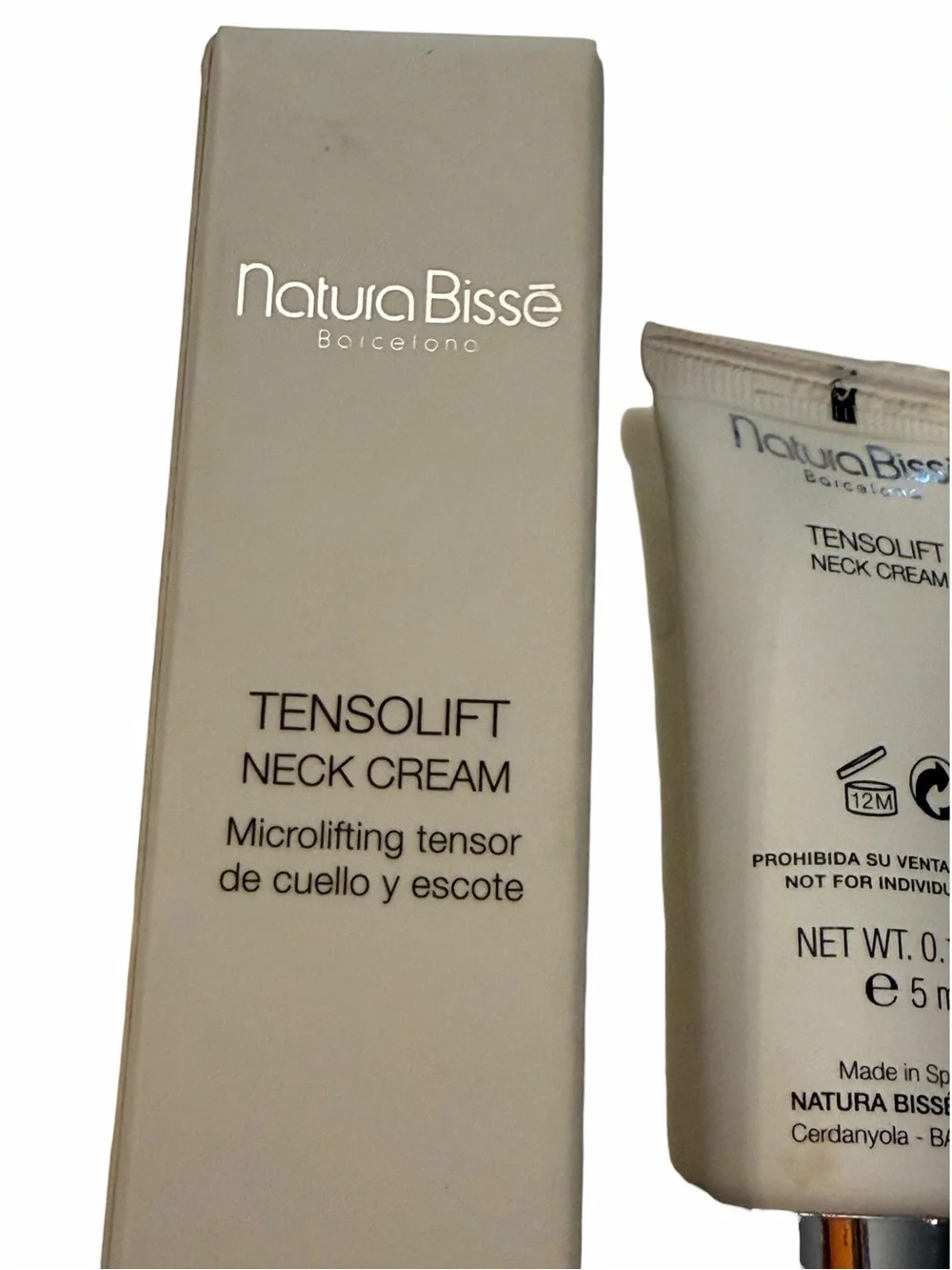 Natura Bisse Tensolift Neck Cream 0.16oz 5ml Travel Mini New Box Micro Lifting